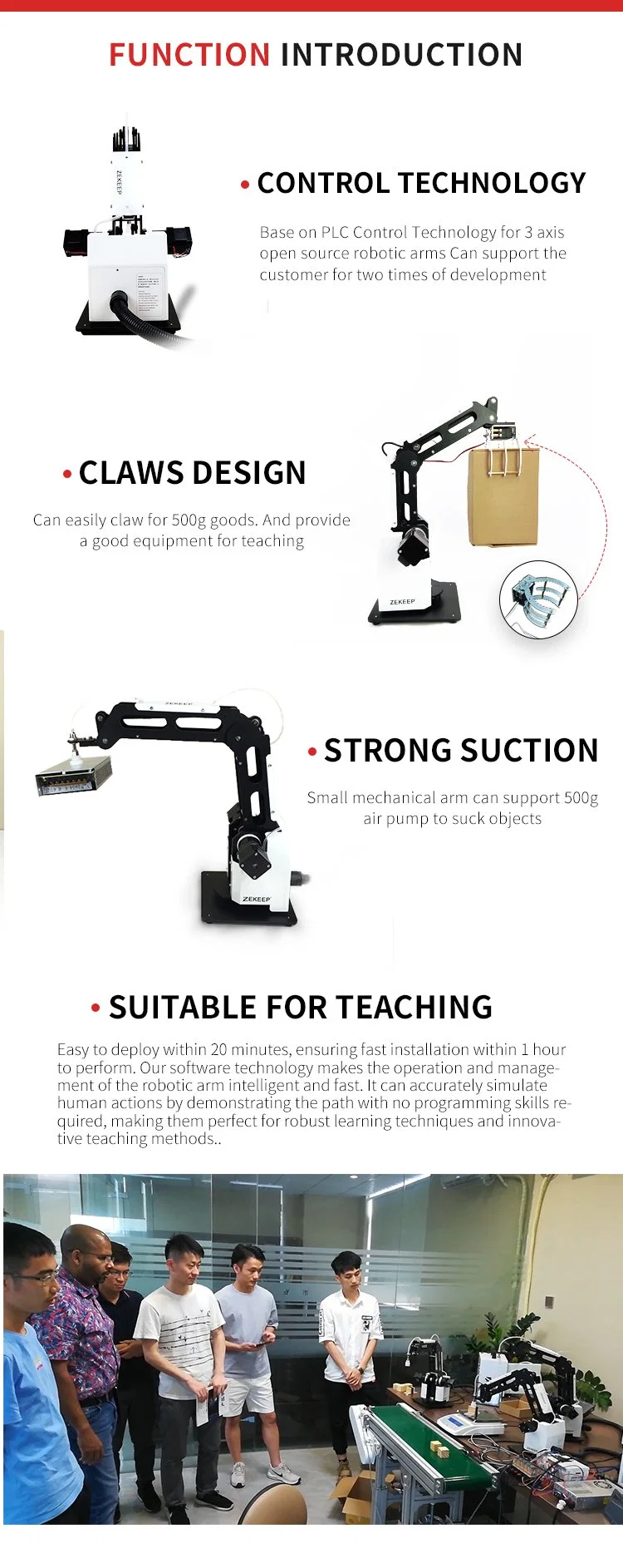 301ED Provide a PLC Fully Open Source Fully Automatic Robotic Manipulator for University Teaching