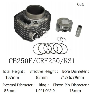 HSP Moto Quality Cylinder For HONDA CB250F/CRF250/K31 STD & TUNING DIA 71mm/76mm/79mm PIN 13mm