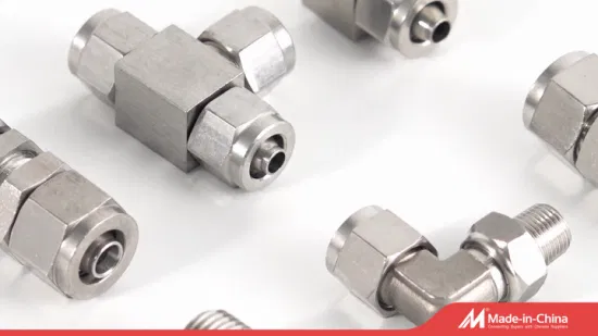 High Quality Good Price Pneumatic Component Push on Connector Ss 304 Stainless Steel Fittings