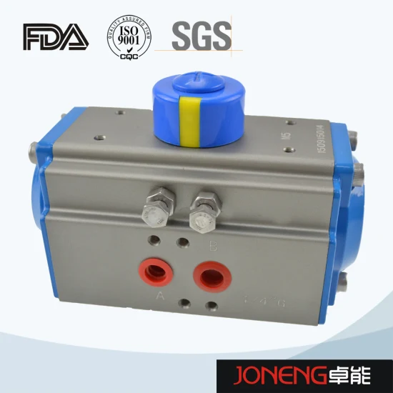 Pneumatic/Electric IP67 Aluminum Rack Pinion Single Double Acting Air Torque Spring Return Linear Rotary 90/120/180 Degree Actuator for Ball Valves (JN